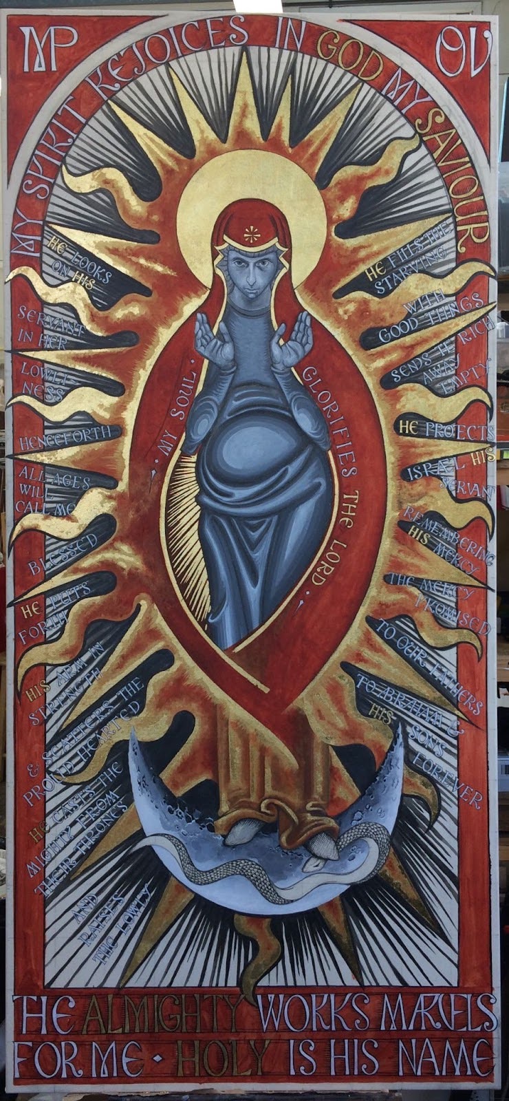 Icon depicting the pregnant Virgin Mary